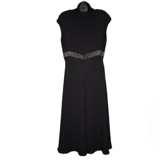 SL Fashions Black Midi Dress with Embellished Bodice - Picture 2 of 5